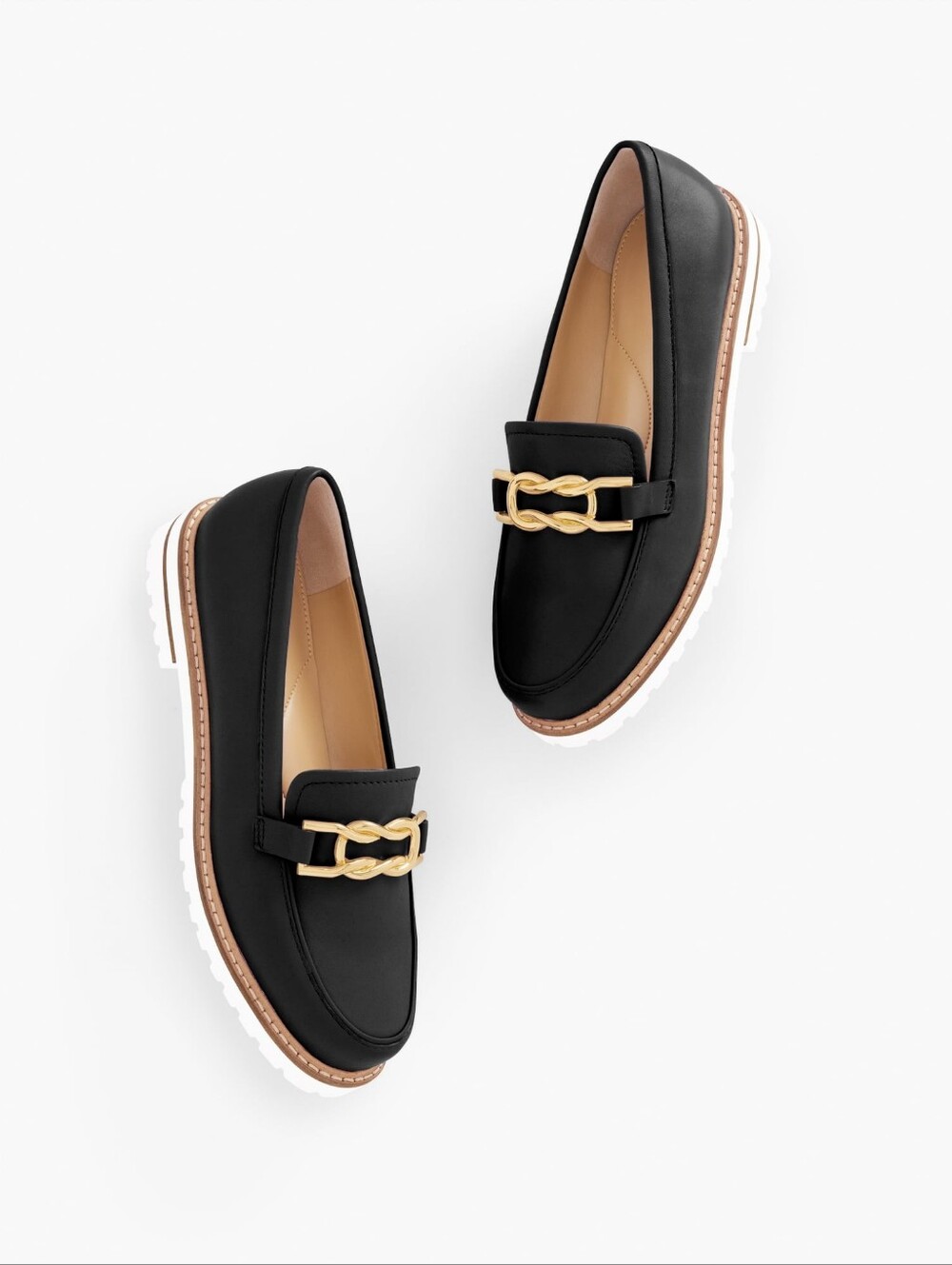 Talbots Womens Laura Link Nappa Loafers 5.5